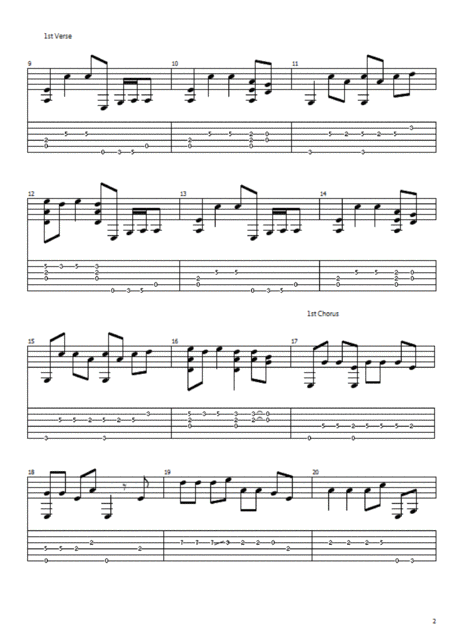 Sharp Dressed Man Zz Top For Solo Fingerstyle Guitar Page 2