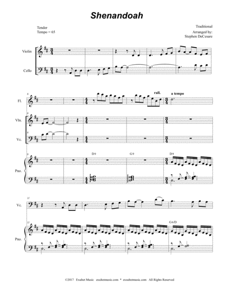 Shenandoah Duet For Violin And Cello Page 2