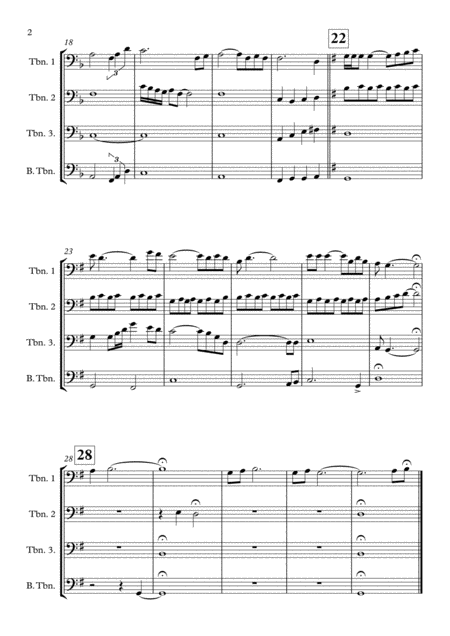 Shenandoah For Trombone Quartet Page 2