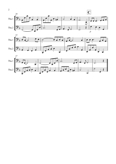 Shenandoah For Tuba Duet Page 2