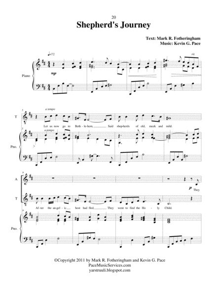 Shepherds Journey Original Satb Choir With Piano Accompaniment Page 2