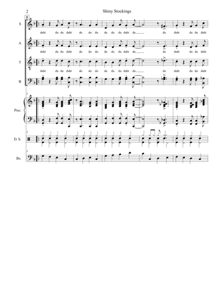 Shiny Stockings Count Basie Classic Arranged For Satb Piano And Optional String Bass And Drum Set Page 2