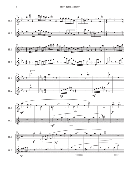 Short Term Memory Flute Duet Page 2