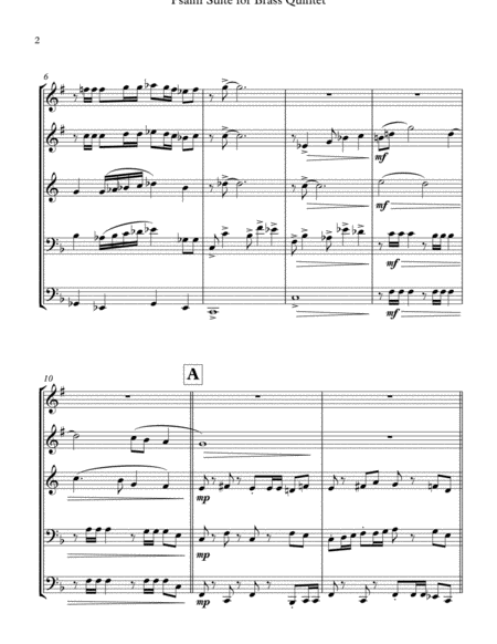 Shout To The Lord And Glorify His Name Psalm Suite For Brass Quintet Page 2