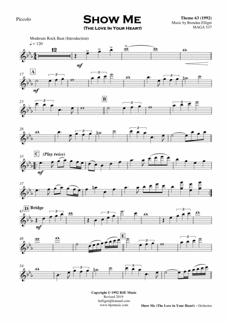 Show Me The Love In Your Heart Orchestra Score And Parts Page 2