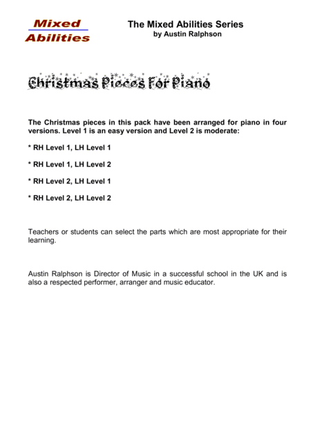 Silent Night For Easy Piano To Intermediate Piano Page 2