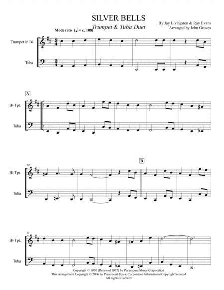 Silver Bells Trumpet Tuba Duet Page 2