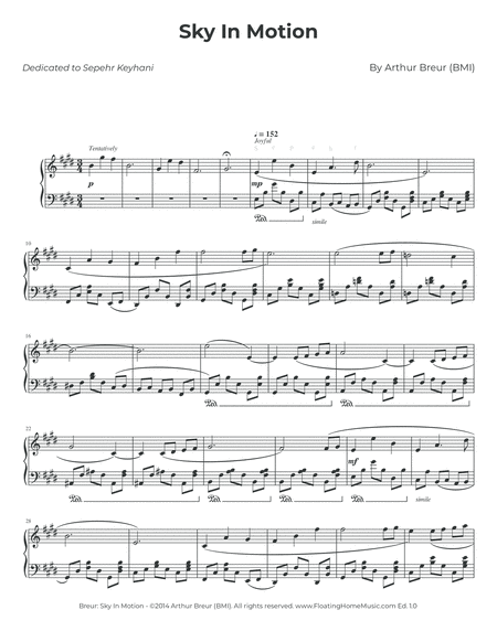 Sky In Motion Piano Solo Page 2