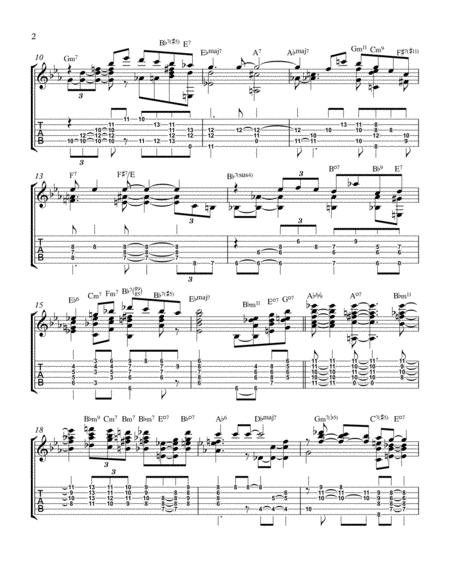 Skylark Jazz Guitar Chord Melody Page 2