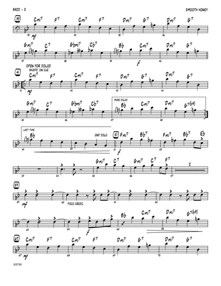 Smooth Honey Based On The Chord Changes To Satin Doll Bass Page 2