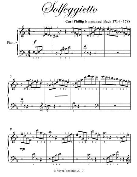 Solfeggietto Easy Piano Sheet Music Page 2