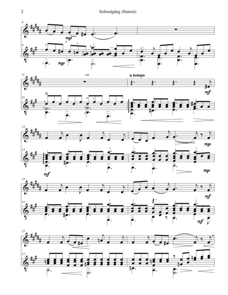 Solnedgng Sunset For Clarinet And Guitar Page 2