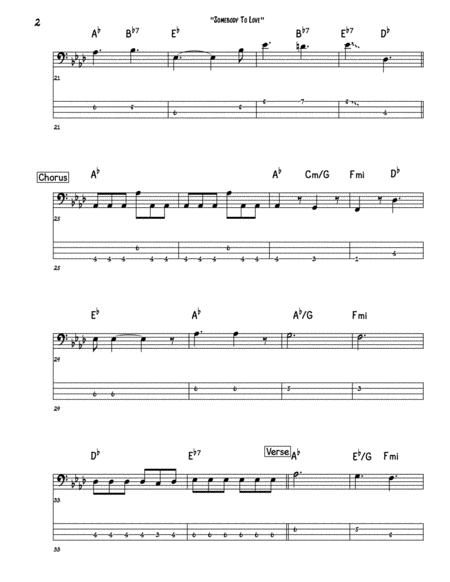 Somebody To Love Bass Guitar Tab Page 2