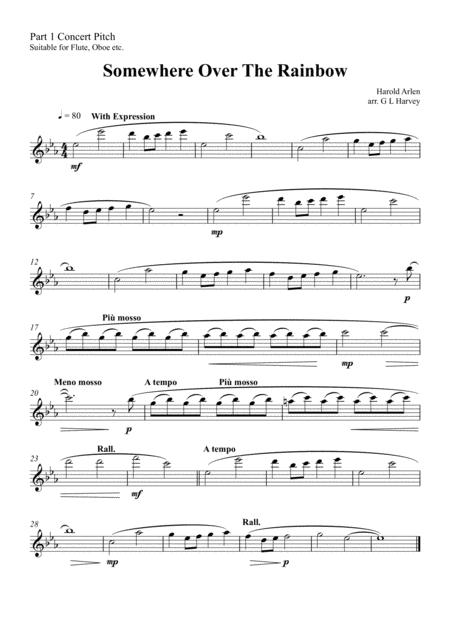 Somewhere Over The Rainbow Flexible Woodwind Duet Page 2