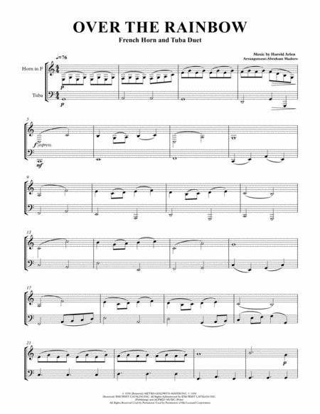 Somewhere Over The Rainbow French Horn And Tuba Duet Page 2