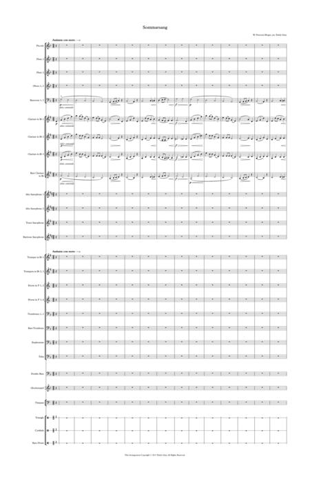 Sommarsang Summer Song For Concert Band Score Page 2