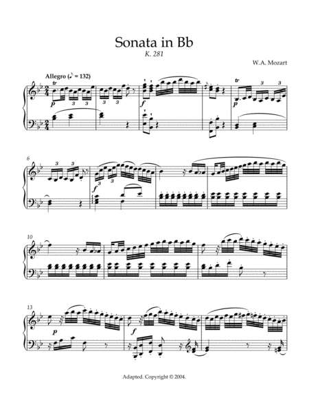 Sonata In Bb Major K 281 Page 2