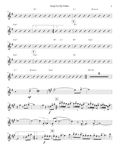 Song For My Father Violin 1 Page 2