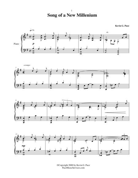 Song Of A New Millennium Piano Solo Page 2