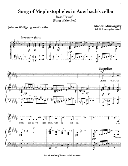 Song Of The Flea B Flat Minor Page 2