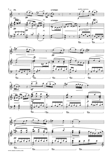 Song To The Moon Flute And Piano Page 2