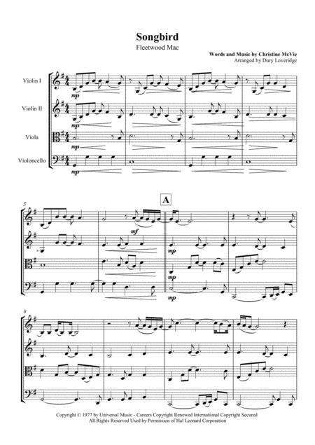 Songbird String Quartet Mcvie Eva Cassidy Page 2