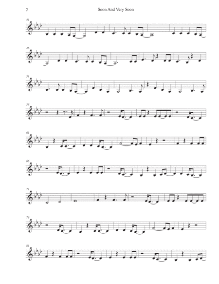Soon And Very Soon Original Key Trumpet Page 2