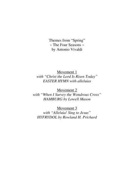 Spring The Four Seasons Hymn Medleys Collection 3 Piano Solos Page 2