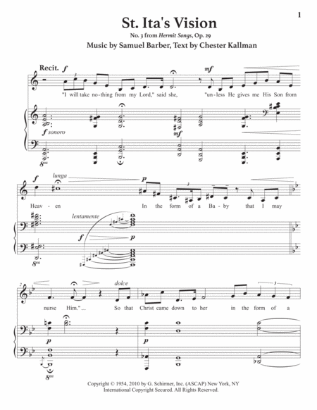 St Itas Vision Op 29 No 3 Transposed Down A Perfect Fourth Page 2