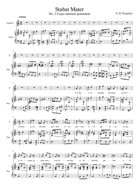 Stabat Mater No 2 Cujus Animam Gementum C Major Piano Vocal Page 2