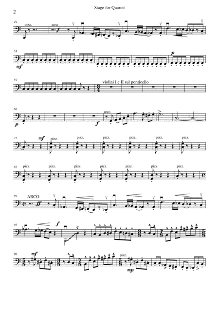 Stage For Quartet Cello Part Page 2