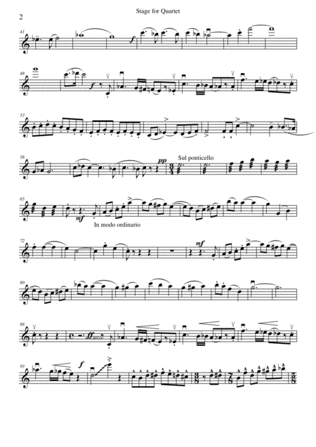 Stage For Quartet Violin I Part Page 2