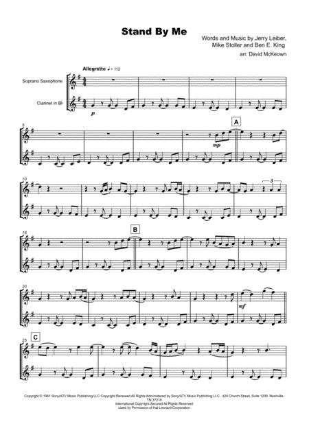 Stand By Me Soprano Saxophone And Clarinet Duet Page 2