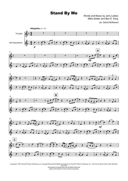 Stand By Me Trumpet And Alto Saxophone Duet Page 2