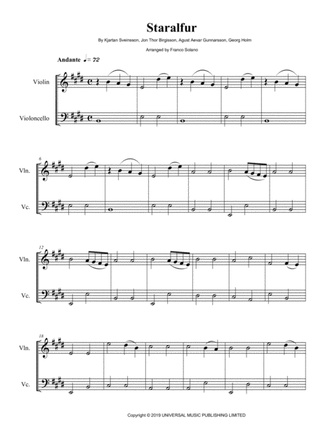 Staralfur For Violin And Cello Page 2