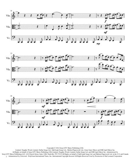 Stay With Me For String Trio Page 2