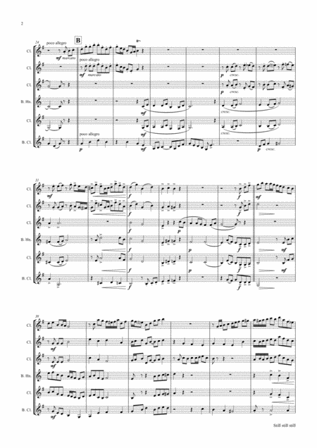 Still Still Still Christmas Song Clarinet Quintet Page 2