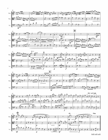 Still Still Still Christmas Song String Trio Page 2