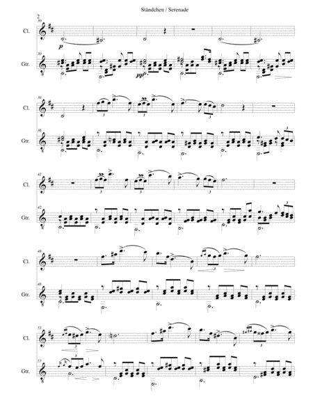 Stndchen Serenade After Theobald Bhm For Clarinet And Guitar Page 2