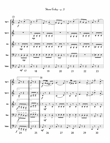 Storm Galop For Brass Quintet Page 2