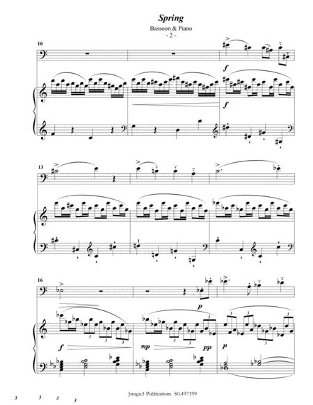 Stravinsky Spring Op 6 No 1 For Bassoon Piano Page 2