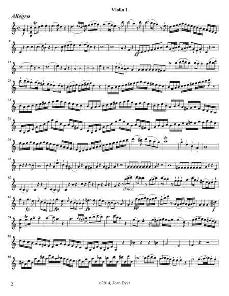 String Quartet In C Major Op 7 No 1 First Violin Page 2