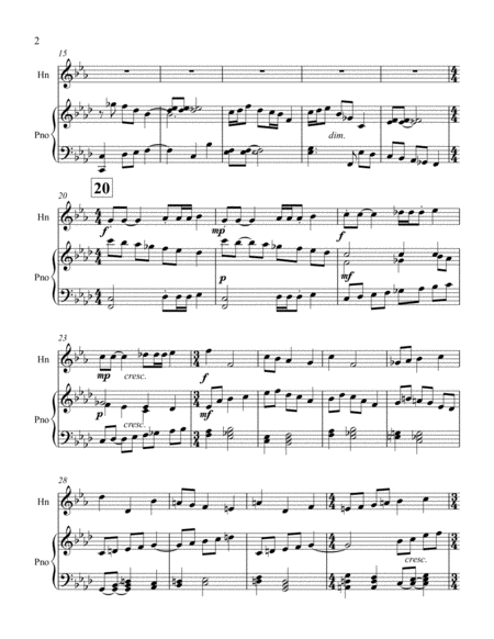 Suite For Horn And Piano Page 2