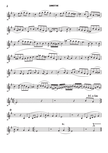 Summertime Clarinet Piano Page 2