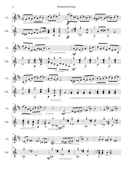 Summertime Rag Clarinet And Guitar Page 2