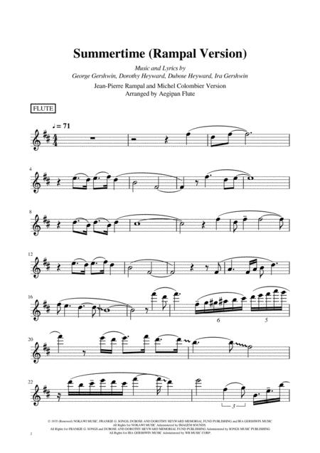 Summertime Rampal Version For Flute Page 2