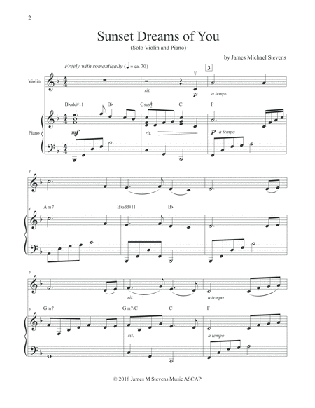 Sunset Dreams Of You Violin Piano Page 2