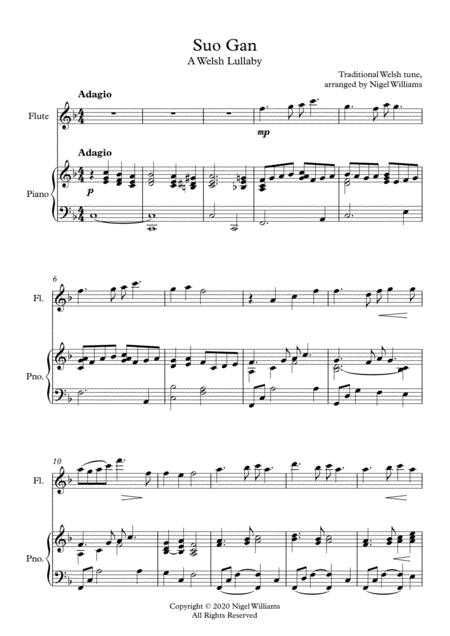 Suo Gan A Welsh Lullaby For Flute And Piano Page 2