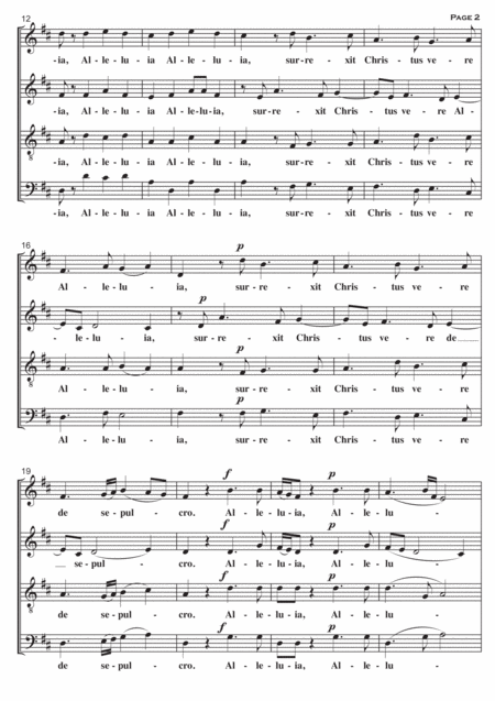 Surexit Christus Alleluia Satb Page 2