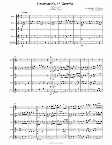 Surprise Symphony For Flute Quartet Page 2